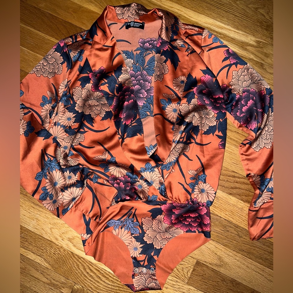Zara deep plunge bodysuit